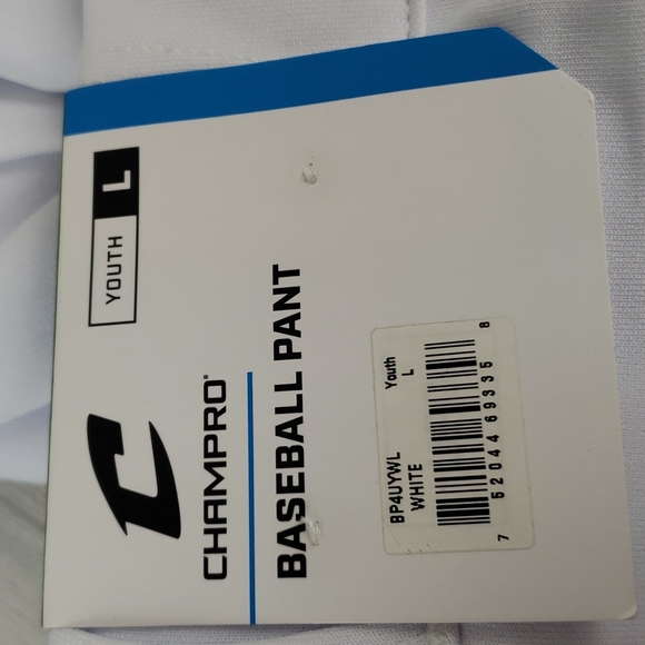 Champro MVP Series white open bottom baseball pants Size Large NWT - Picture 7 of 10